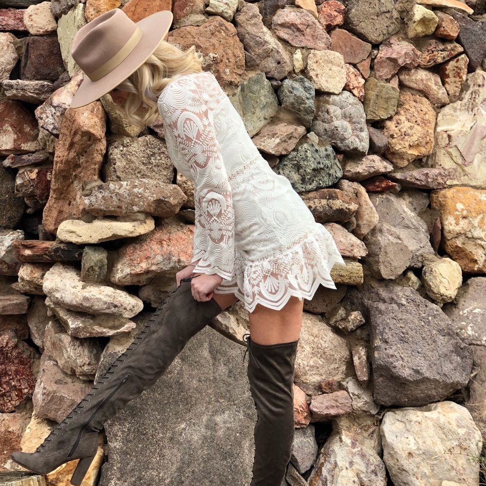 Vici Taupe Over the Knee Boots